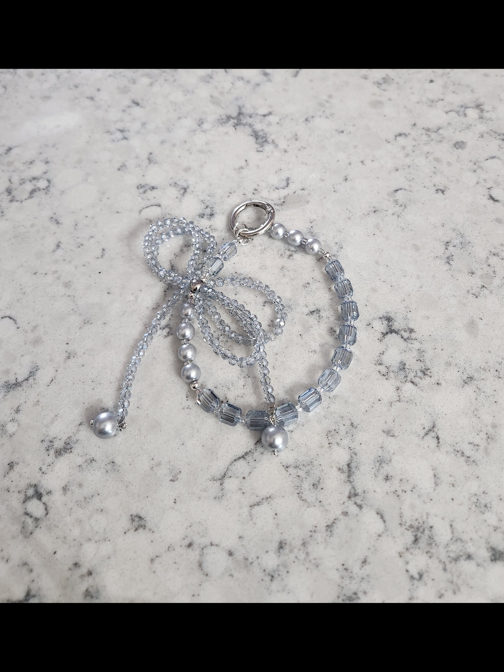 NEW!! Blue Bow Keychain